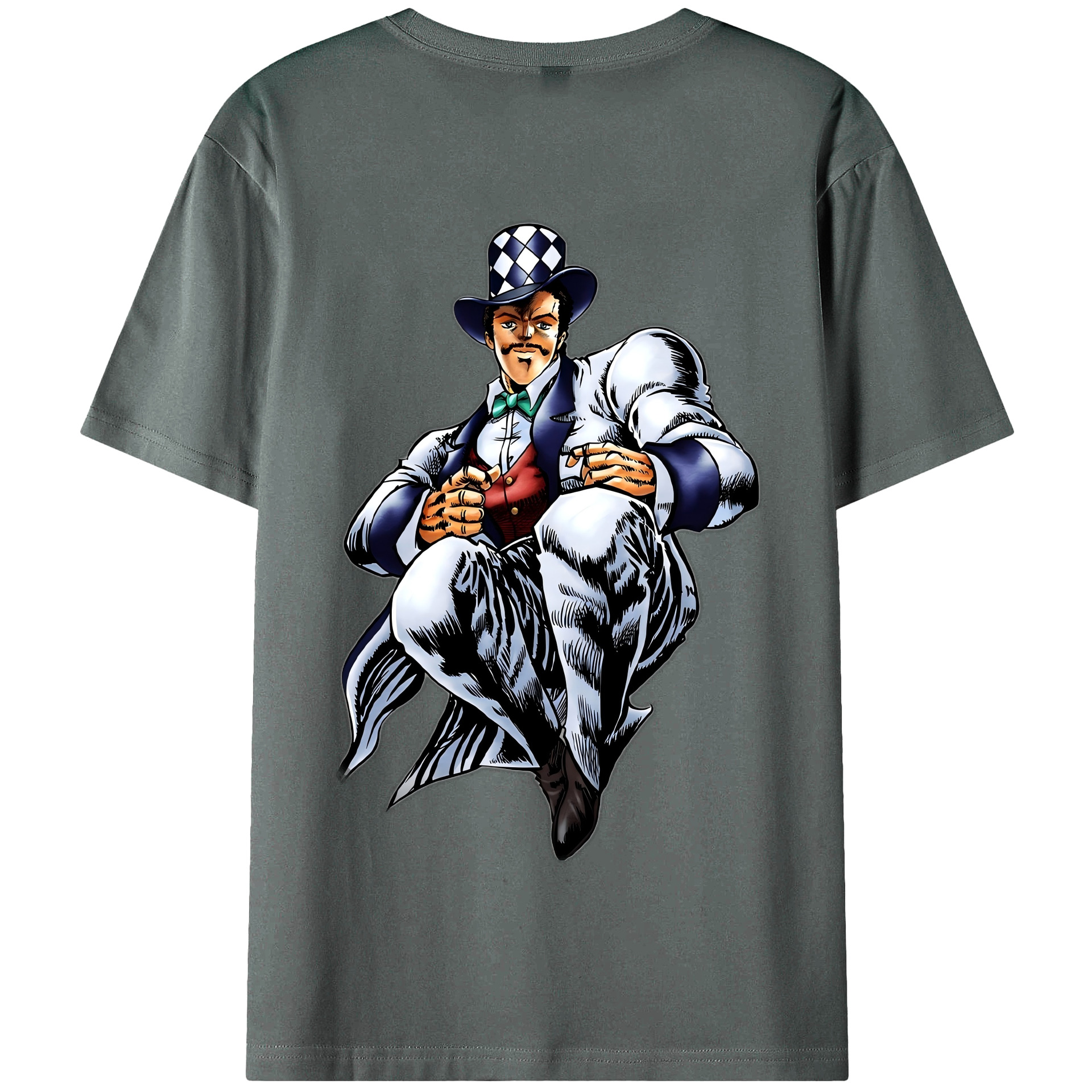 （画像用） ジョジョの奇妙な冒険 ウィル?アントニオ?ツェペリ JoJo's Bizarre Adventure Will Anthonio Zeppeli 綿100％半袖Tシャツ（背面プリント）